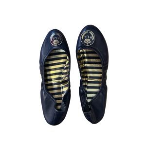 Navy Blue Ralph Lauren RLL Ballet Flats